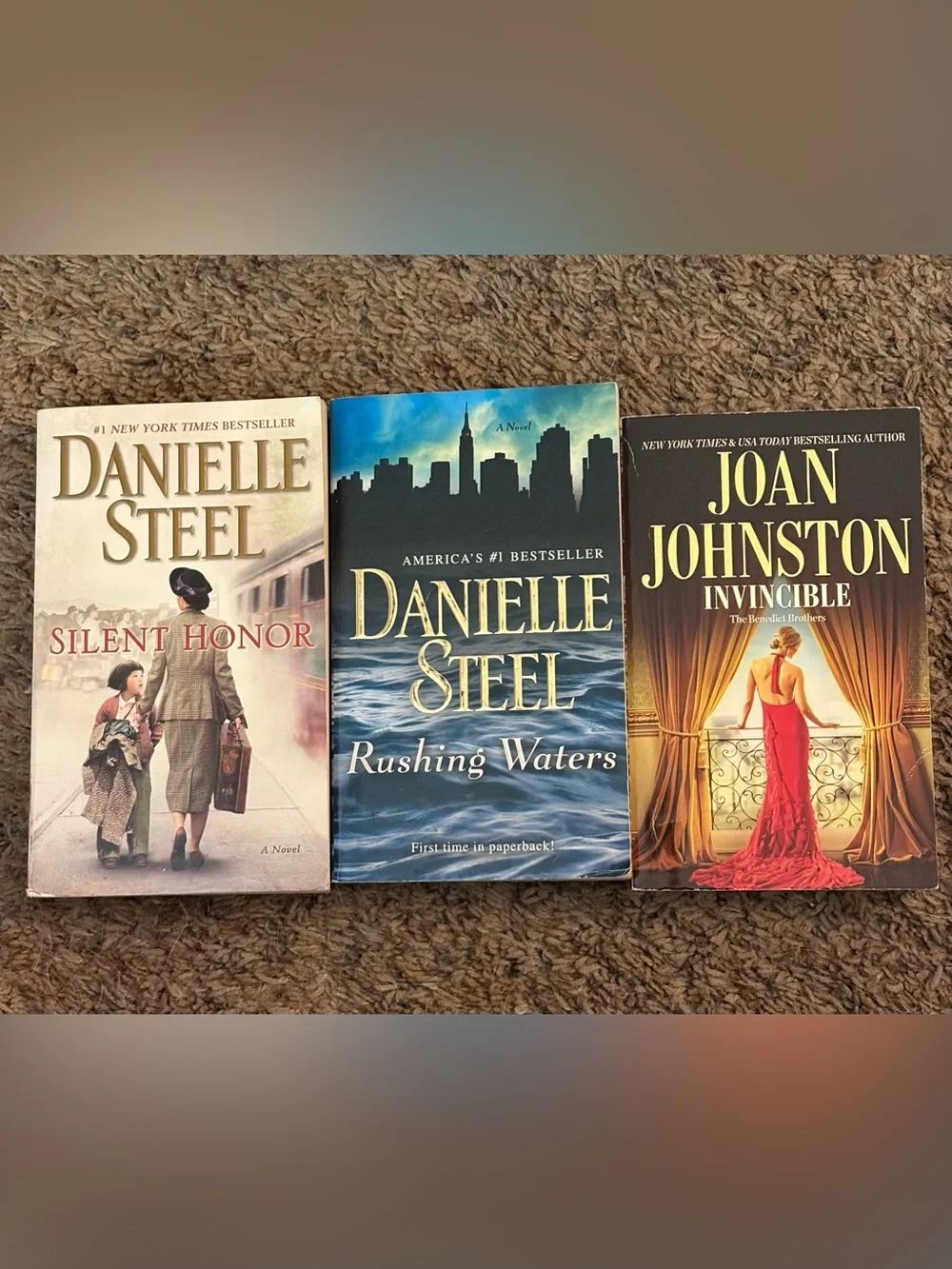Three Paperback Novels - Danielle Steel & Joan Johnston. GUC.